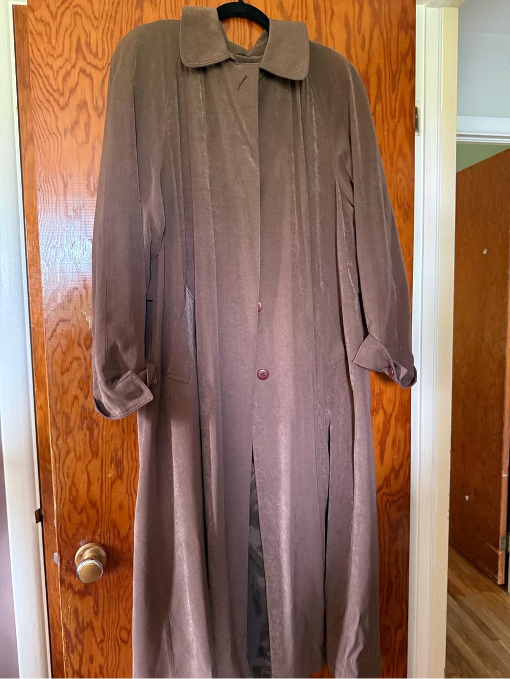 Vintage woman’s Long Trench Coat - Classic Everyday Outerwear